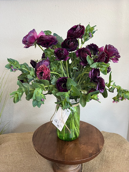 Ranunculus and Cerinthe bouquet
